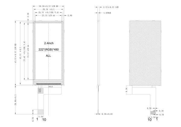条形显示屏2.4寸